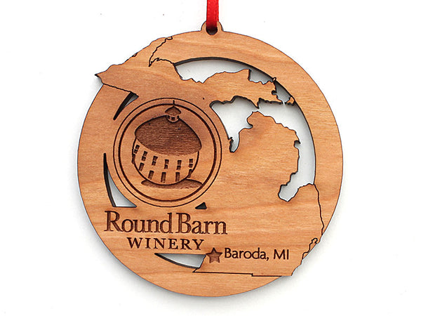 Round Barn Winery Michigan State Logo Ornament