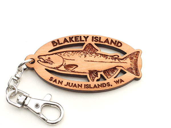 Blakely Island Salmon Key Chain