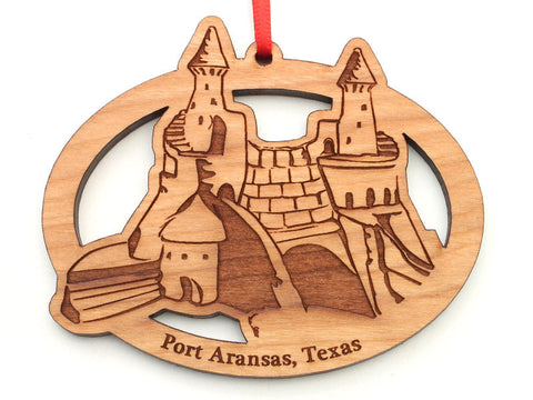 Lone Star Taste Sand Castle Oval Ornament
