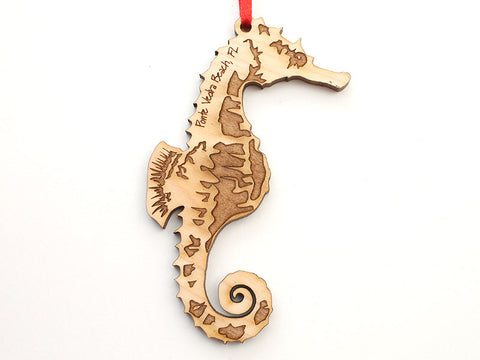 Ponte Vedra Beach Florida Sea Horse Custom Ornament - Nestled Pines