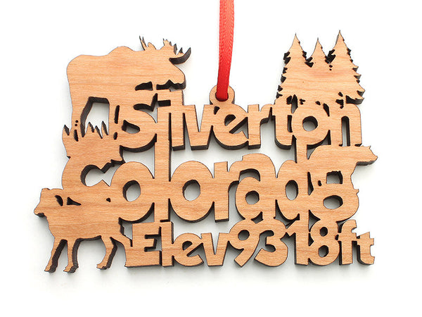 Silverton Text Ornament - Nestled Pines
