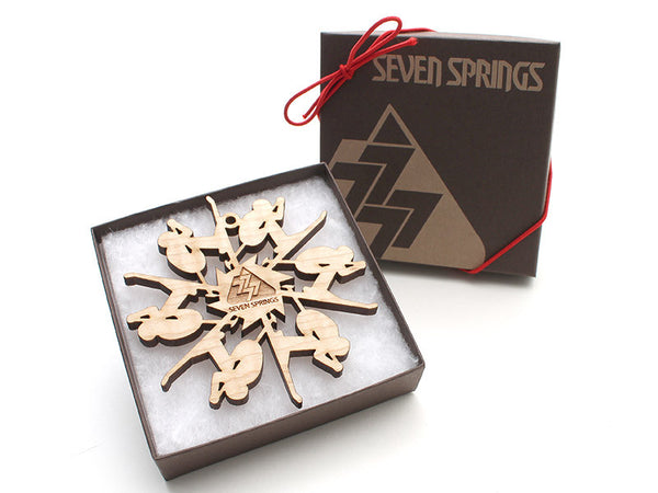 Seven Springs Skier Ornament - Nestled Pines