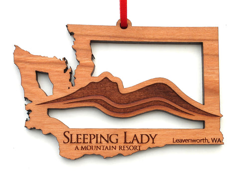 Sleeping Lady Resort Washington State Logo Insert Ornament