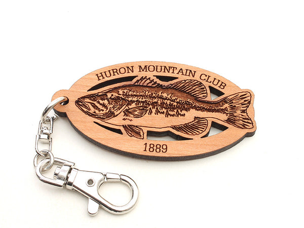 Huron Mountain Largemouth Bass Key Chain