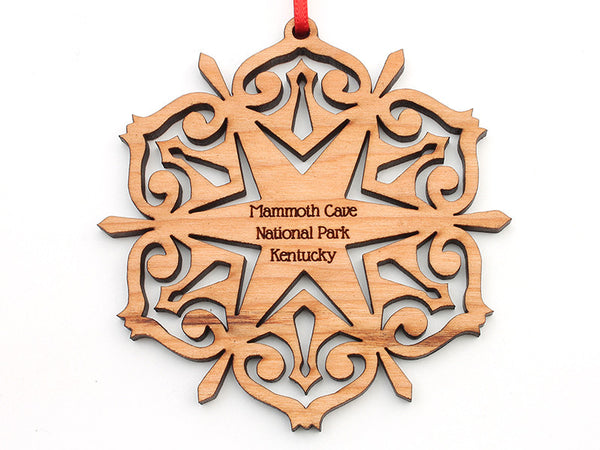 Mammoth Cave Cherry Snowflake Ornament 2016F - Nestled Pines