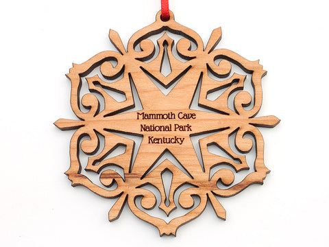 Mammoth Cave Cherry Snowflake Ornament 2016F - Nestled Pines