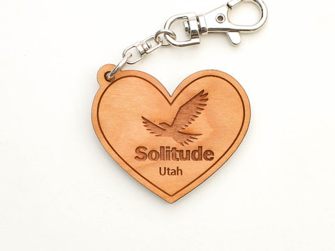 Solitude Logo Heart Key Chain