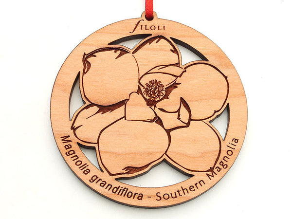Filoli Southern Magnolia Flower Custom Ornament