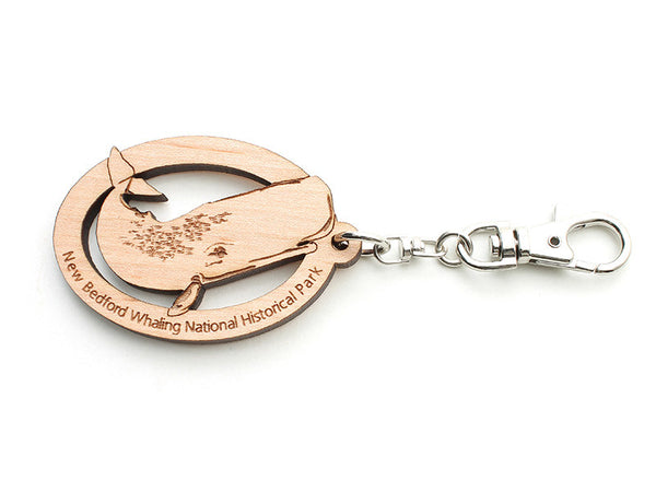 New Bedford Whaling NHP Sperm Whale Key Chain - Nestled Pines