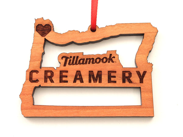 Tillamook Creamery Logo State Cutout Ornament