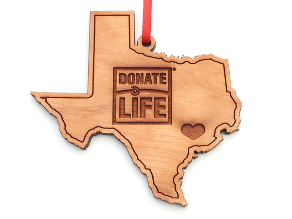 Texas Donate Life Ornament ALT