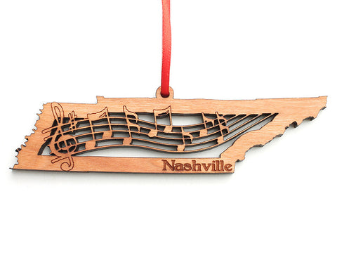 A Thousand Faces Tennessee Music Notes Ornament - Nestled Pines