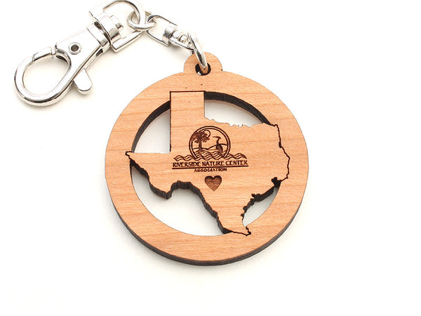 Riverside Nature Center Texas Logo Insert Key Chain
