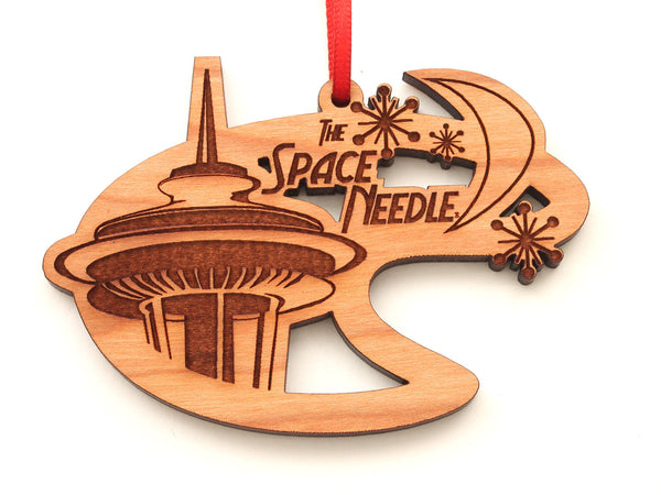 Space Needle Moon And Stars Ornament A