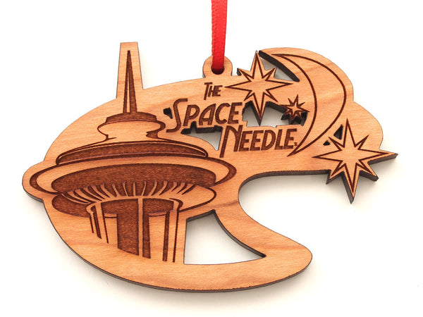 Space Needle Moon And Stars Ornament C