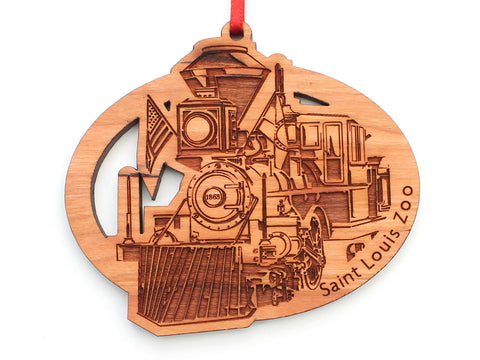Saint Louis Zoo Train Oval Ornament