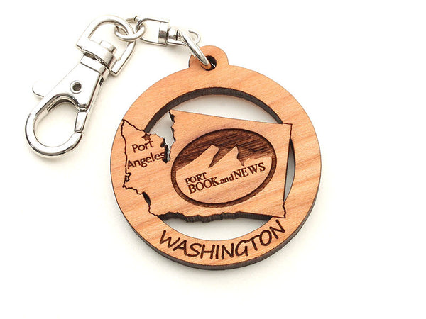 Port Book and News Washington State Logo Key Chain
