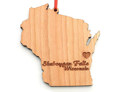 Tiny Tikes Corner Wisconsin State Custom Ornament - Nestled Pines