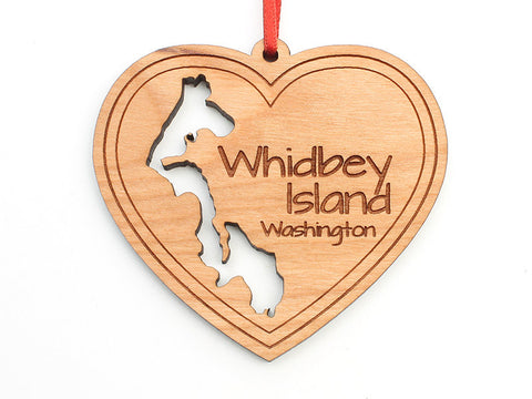 Admiralty Head Whidbey Island Heart Custom Ornament - Nestled Pines
