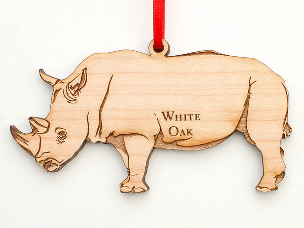 White Oak Conservation White Rhino Ornament Alt