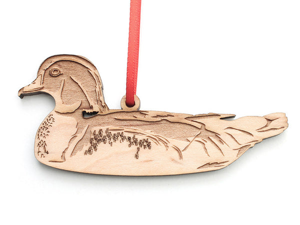 Swimming Wood Duck Ornament - Nestled Pines