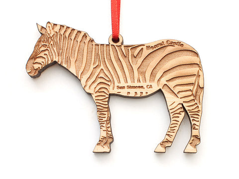 Hearst Castle Zebra Ornament - Nestled Pines